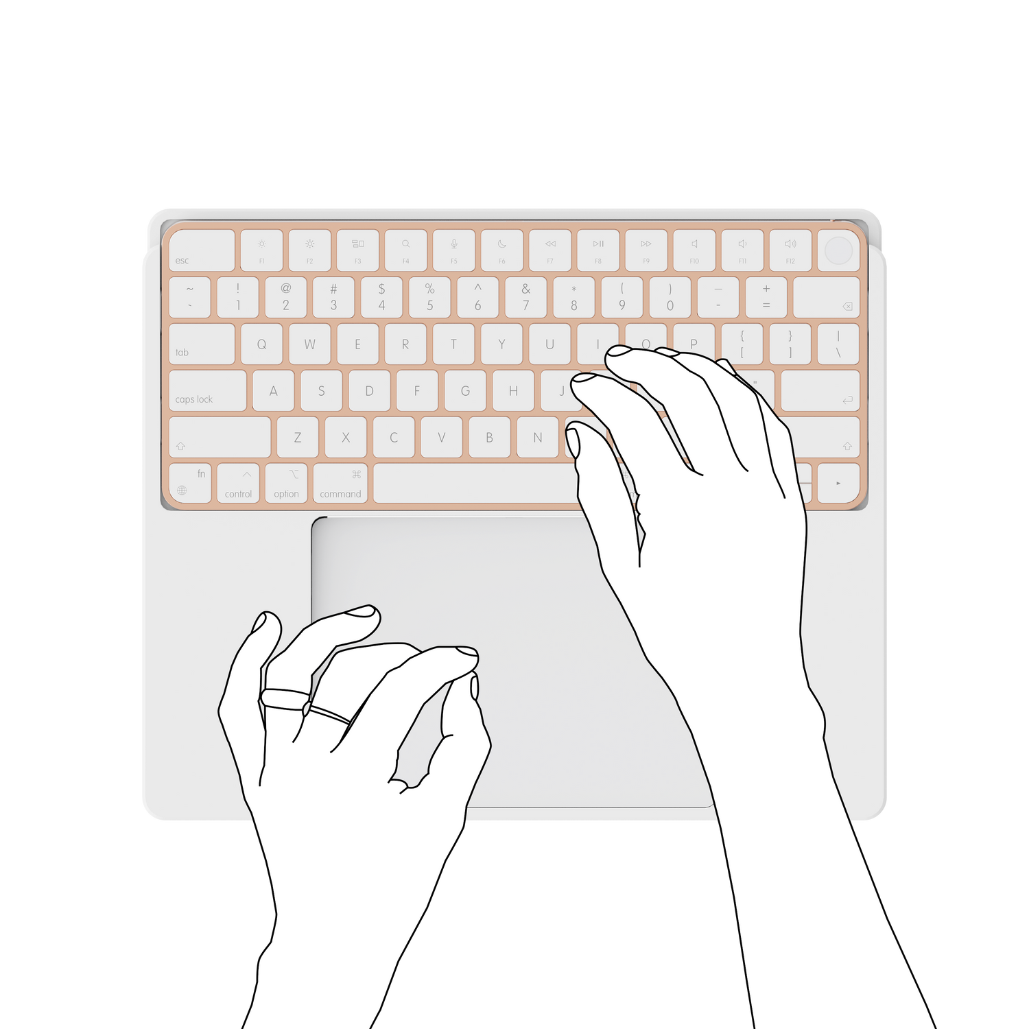Harmony Tray Pro is a holder for Apple Magic Trackapad and Magic Keyboard.